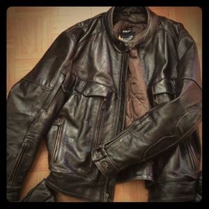 Motorcycle Jacket leather & gloves